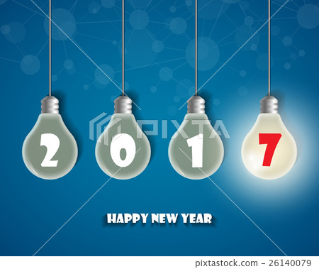 Happy new 2017 year. Greetings card. Happy new 2017 year. Greetings card. 26140079