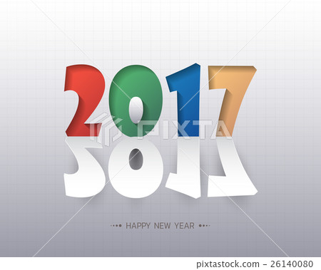 Happy new 2017 year. Greetings card. Happy new 2017 year. Greetings card. 26140080