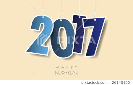 Happy new 2017 year. Greetings card. Happy new 2017 year. Greetings card. 26140100
