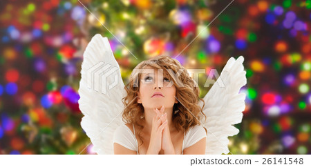 praying teenage angel girl or young woman 26141548