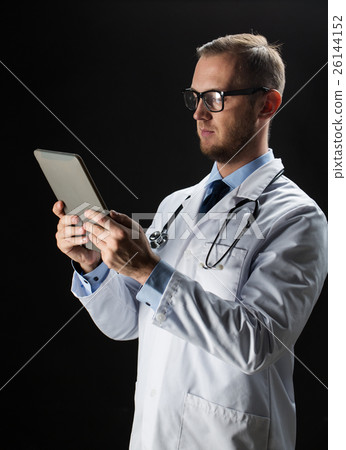 doctor with tablet pc and stethoscope doctor with tablet pc and stethoscope 26144152