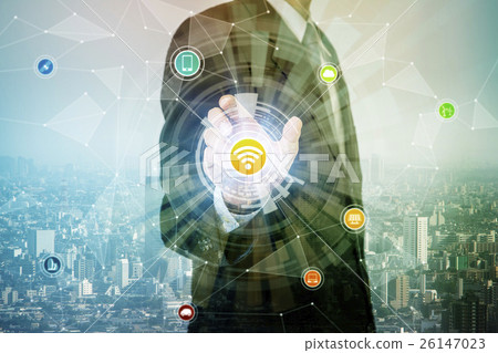 商務人士和物聯網圖像 26147023