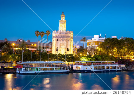 View of Golden Tower, Torre del Oro, of Seville View of Golden Tower, Torre del Oro, of Seville 26148794