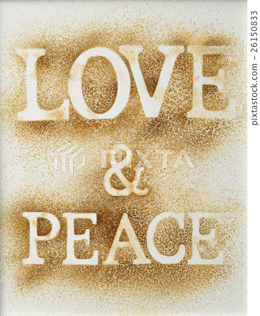 Letter Love Peace English Letter Message Stock Photo