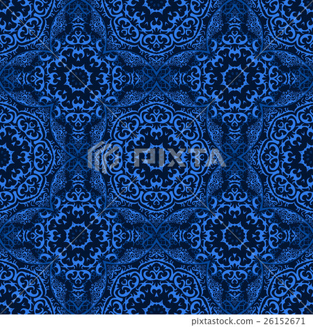 Seamless pattern with abstract blue element 26152671
