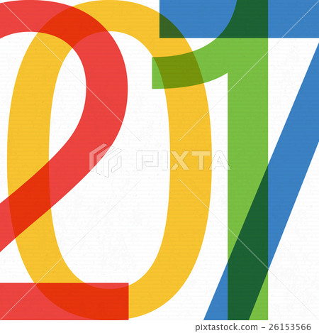 2017 typography. Happy New Year 2017. - Stock Illustration [26153566 ...