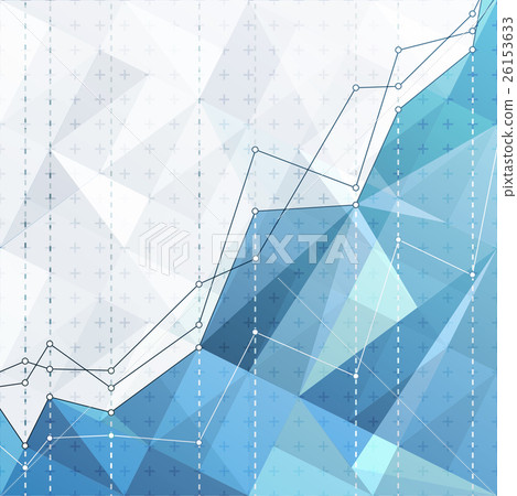 Business abstract diagram, graph and chart on blue 26153633
