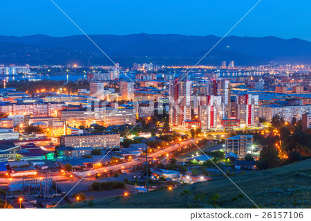 Krasnoyarsk aerial panoramic view 26157106