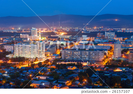 Krasnoyarsk aerial panoramic view 26157107