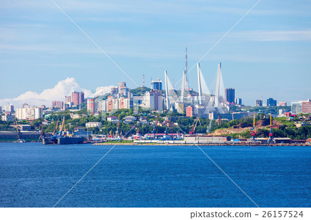 Vladivostok aerial panoramic view 26157524