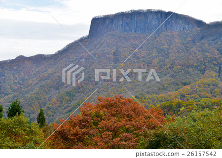 長野 群馬縣界 秋葉的阿拉伯山 照片素材 圖片 圖庫