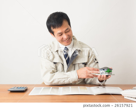 Male men wearing work clothes 26157921