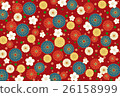 Japanese pattern chrysanthemum and plum 26158999