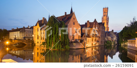 Rozenhoedkaai and Dijver river canal in Bruges Rozenhoedkaai and Dijver river canal in Bruges 26159091