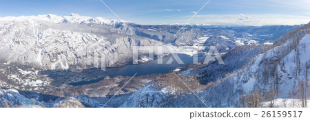 View of the Lake Bohinj and the surrounding 26159517