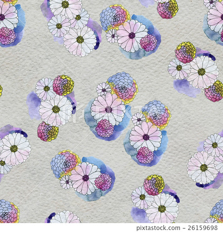 Seamless floral pattern with daisy flowers Seamless floral pattern with daisy flowers 26159698