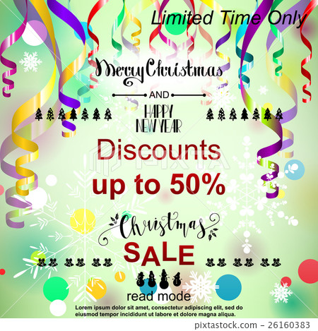 Merry Christmas and Happy New Year card. Merry Christmas and Happy New Year card. 26160383