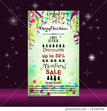 Merry Christmas and Happy New Year card. Merry Christmas and Happy New Year card. 26160384