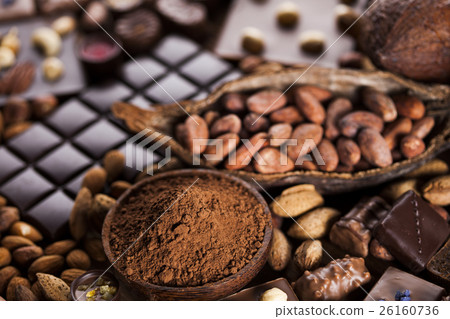 Aromatic cocoa, powder and Dark chocolate  26160736