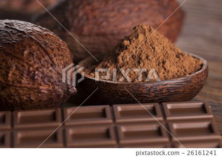 Chocolate bar, candy sweet, dessert food on wooden Chocolate bar, candy sweet, dessert food on wooden 26161241