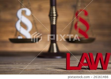 Judges wooden gavel and paragraph Judges wooden gavel and paragraph 26161466