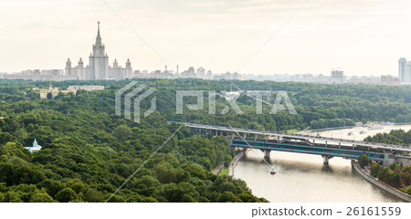 Panorama Sparrow Hills,Moscow University and river 26161559