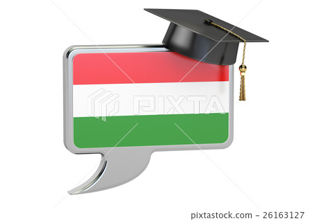 Speech bubble with Hungarian flag Speech bubble with Hungarian flag 26163127