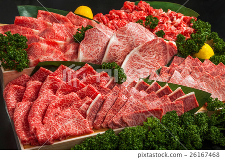 Assorted marbled Wagyu beef 26167468