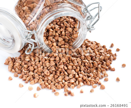 Buckwheat in bank isolated 26168491