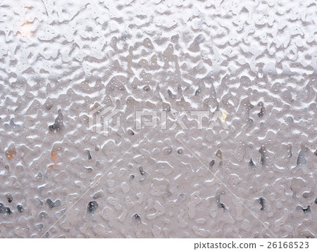 ice and drops on window 26168523