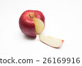 Red apple with slice isolated on white background 26169916