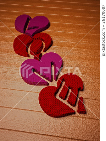 Dimensional inscription of LOVE. 3D illustration. 26170087