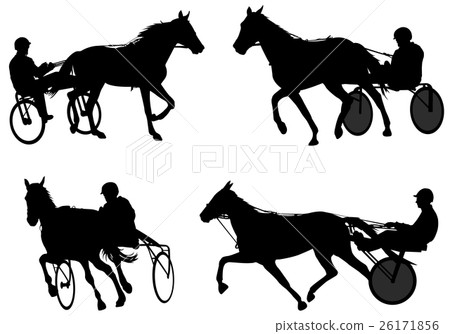 Trotters race silhouettes 26171856