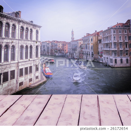 Collage of retro stile images from Venice in pink Collage of retro stile images from Venice in pink 26172654