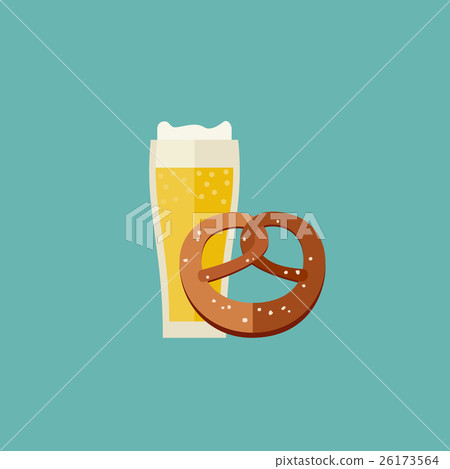 Beer and pretzel Beer and pretzel 26173564