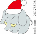 Elephant Santa 26173598