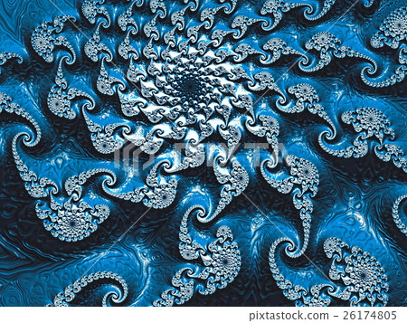 Abstract fractal spiral - digitally generated 26174805