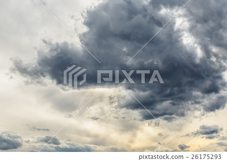 Stormy grey cloudy sky 26175293
