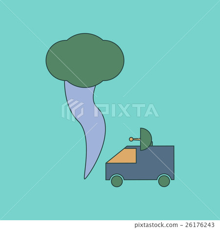 flat icon stylish background tornado car flat icon stylish background tornado car 26176243