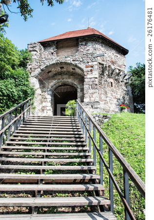 Ruin castle of Visegrad, Hungary, architecture 26176481
