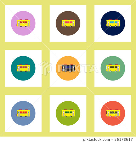 Collection of stylish vector icons in colorful Collection of stylish vector icons in colorful 26178617