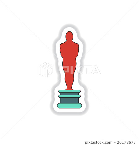 Vector illustration in paper sticker style cinema Vector illustration in paper sticker style cinema 26178675