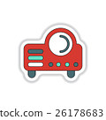 Vector illustration in paper sticker style retro 26178683