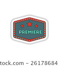 Vector illustration in paper sticker style cinema 26178684
