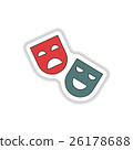 Vector illustration in paper sticker style Comedy 26178688