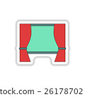 Vector illustration in paper sticker style movie 26178702
