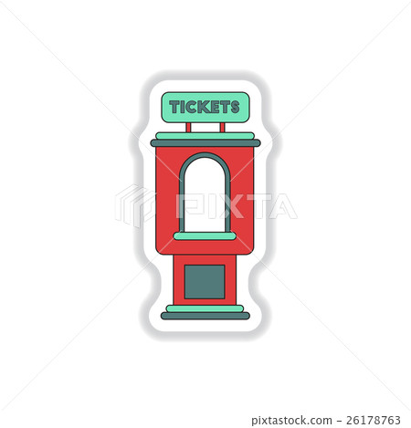Vector illustration in paper sticker style cinema Vector illustration in paper sticker style cinema 26178763