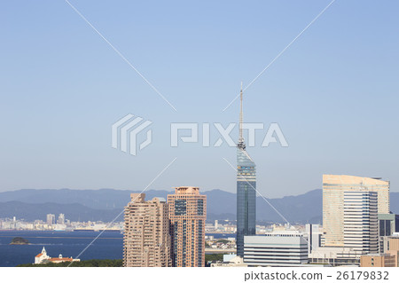 沒有云彩和福岡塔的藍天 26179832