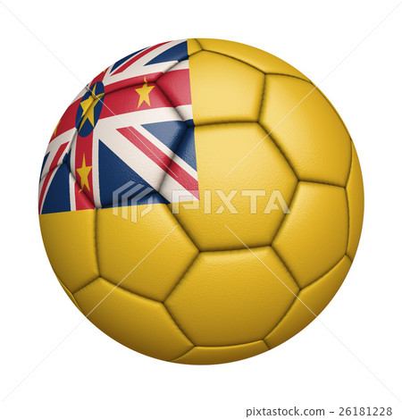紐埃國旗足球特寫,孤立在白色背景中(高分辨率 3D CG 渲染∕著色插圖) 紐埃國旗足球特寫,孤立在白色背景中(高分辨率 3D CG 渲染∕著色插圖) 26181228