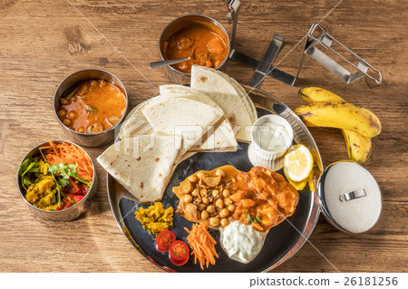 Typical Indian curry and chapati chapati and curry lunch 26181256